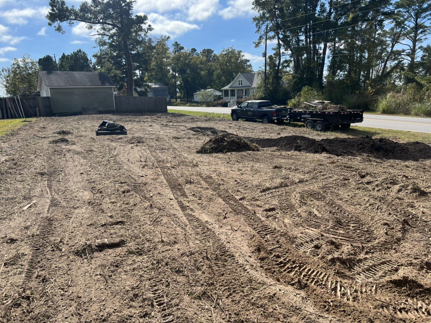 Cleared and graded lot ready for construction